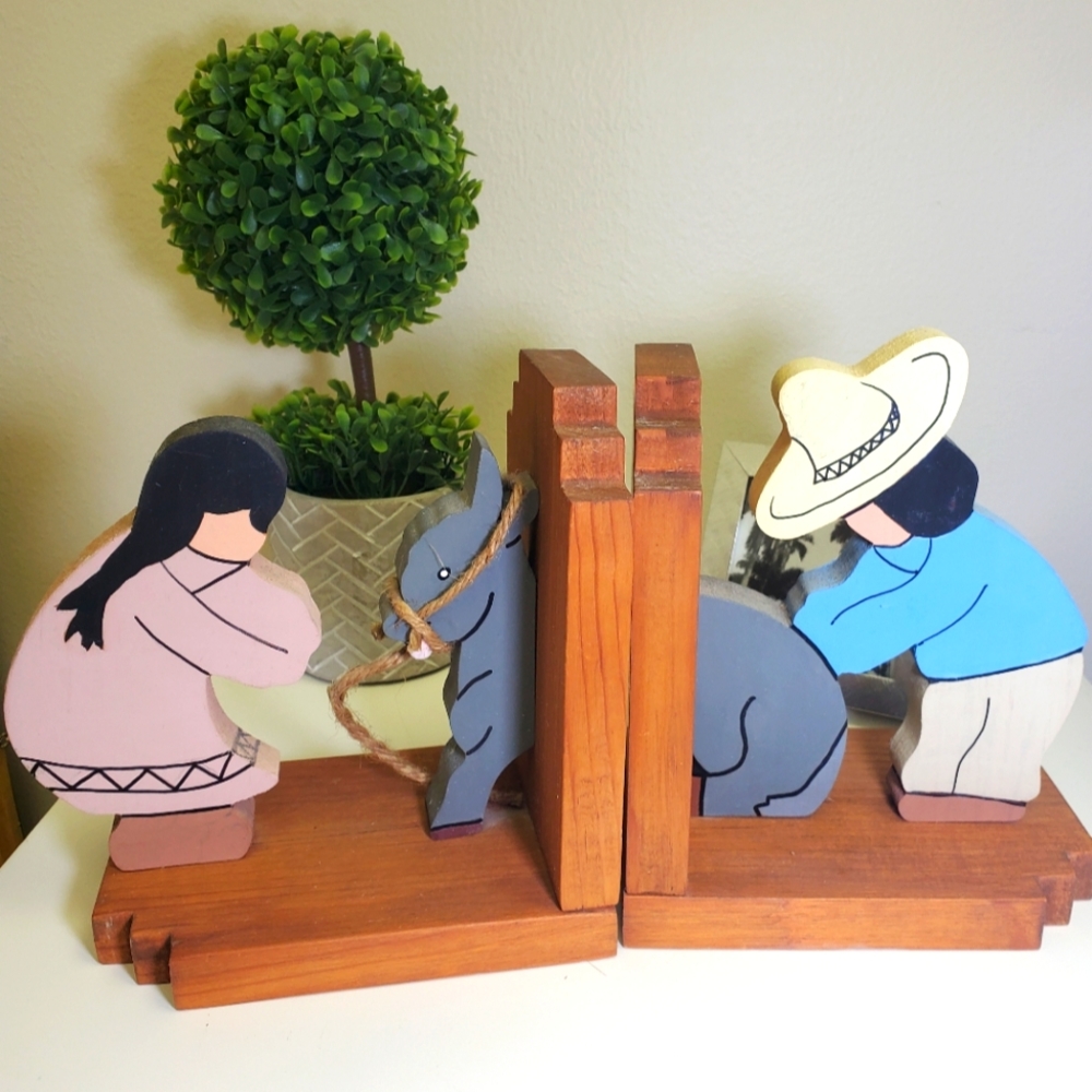 Wooden Bookends